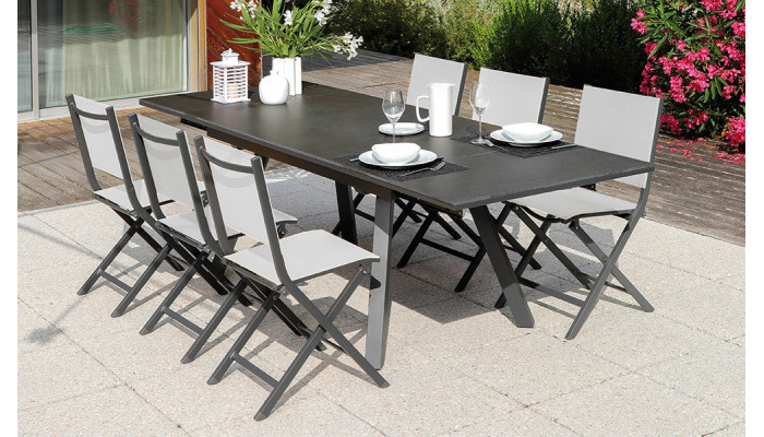 Agri - Table de repas outdoor extensible 